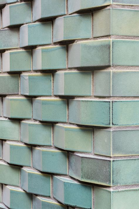 Wall Tiles Texture, Wall Tile Texture, Exterior Tiles, Brick Detail, Glazed Brick, Brick Art, Brick Architecture, Brick Colors, Brick Facade