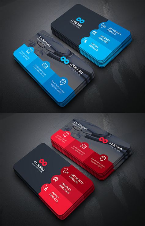 Medical Doctor Business Card Template 3d Business Card Design, Beautiful Business Card Design, Medical Card Design, Doctor Business Card Design, It Business Card, Business Card Design Creative Ideas, Business Visiting Card, Modern Product Design, Doctor Business Cards