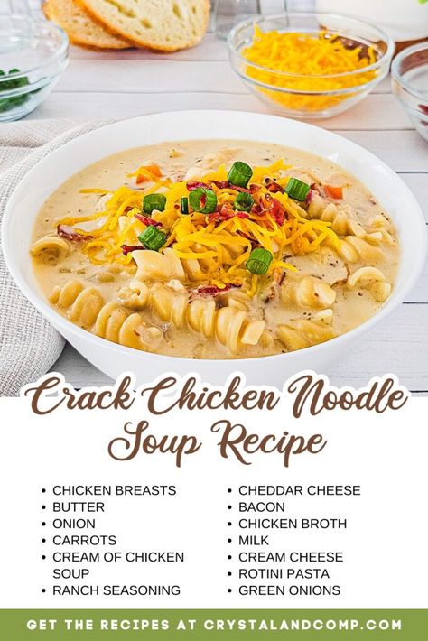 Crack Chicken Noodle Soup ingredient list Can Chicken Noodle Soup Upgrade, Chicken Noodle Soup Rotisserie, June Recipes, 30 Minute Meals Chicken, Chicken Noodle Soup Ingredients, Orzo Soup Recipes, Chicken Noodle Soup Recipe, Chicken Noodle Soup Easy, Noodle Soup Recipe