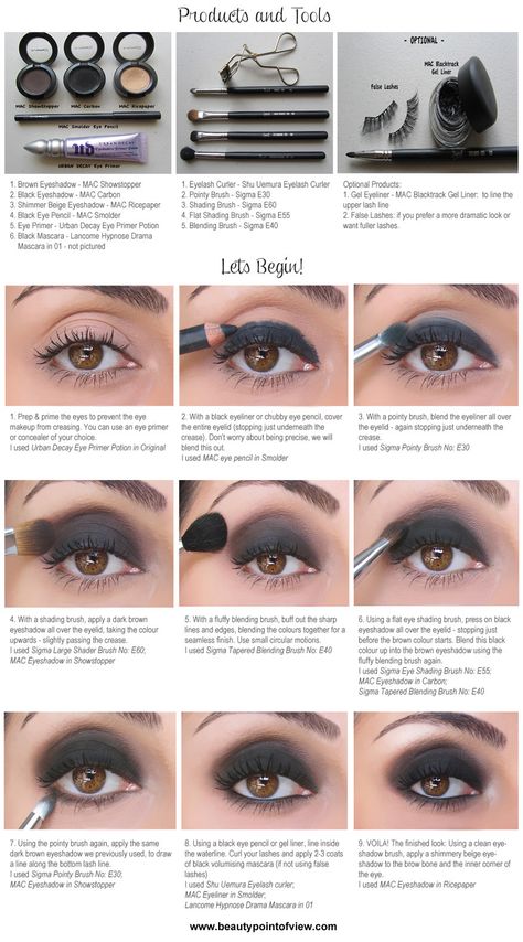 Dark Smokey Eye Makeup, Black Smokey Eye Makeup, Dark Smokey Eye, Smokey Eye Easy, Makeup At Home, Smoky Eyeshadow, Black Smokey Eye, Black Smokey, Smokey Eye Tutorial