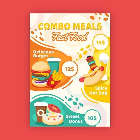 Eat Poster, Easy Healthy Breakfast Recipes, Kids Meal, Kids Meals, Poster Design, Vector Free, Design Ideas, Social Media, Graphic Design