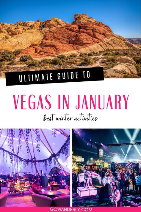 A list of 14 must-try activities in Las Vegas during January What To See In Las Vegas, Vegas In January, Vegas Packing, Vegas Itinerary, Las Vegas Weekend, Las Vegas Trip Planning, Vegas Trip Planning, Vegas Aesthetic, Things To Do In Vegas