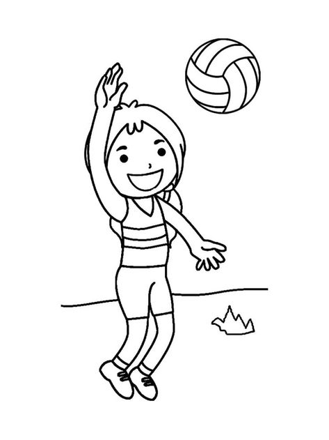 Volleyball Free Printable Volleyball Coloring Pages, Volleyball Printable, Play Volleyball, Easter Coloring Pages, Easter Colouring, Relaxing Activities, Coloring Pages Printable, Page Ideas, Calming Colors