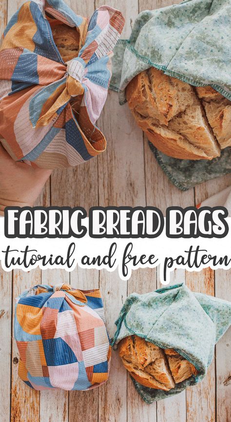 Sew adorable fabric bread bags with this sewing tutorial and free template. Perfect for gifting or storage of bread, especially sourdough. Easy sewing template and tutorial for fabric bread bags. Linen Bread Bag, Bag Sewing Tutorial, Create Storage, Bread Bag, Sewing Templates, Bread Storage, Bag Pattern Free, Bread Bags, Bag Sewing