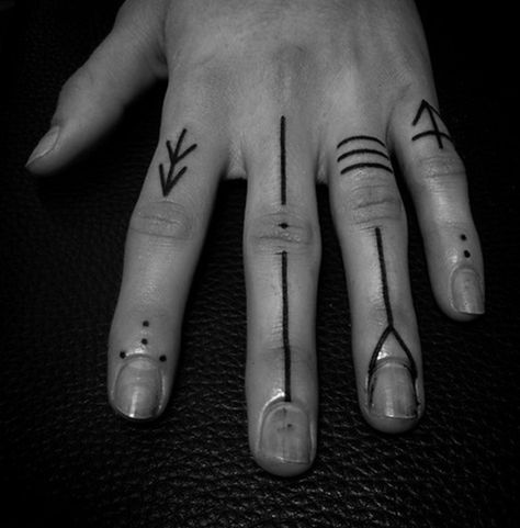 Cute Finger Tattoos, Small Finger Tattoos, Finger Tattoo For Women, Knuckle Tattoos, Hand And Finger Tattoos, Rune Tattoo, Finger Tattoo Designs, Best Tattoo Ideas, Norse Tattoo