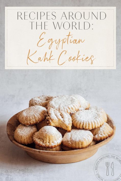 Kahk Recipe, Kahk Cookies, Egypt Recipes, Egyptian Cookies, Egyptian Recipes, Arabic Sweets Recipes, Blonde Abroad, Eid Holiday, Cookies Decoradas