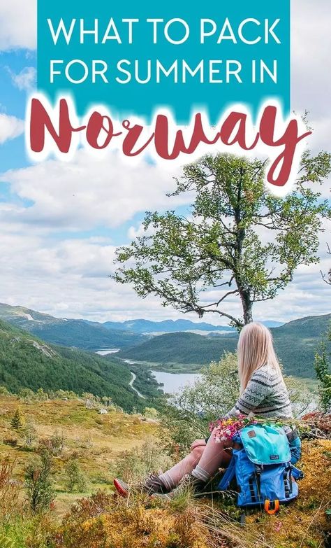 What to Pack for Summer in Norway - Heart My Backpack Packing For Italy Summer, Norway Packing List, Summer In Norway, Packing Vacation, Pack For Italy, Things To Do In Norway, Norway Summer, Norway Vacation, European Travel Outfit