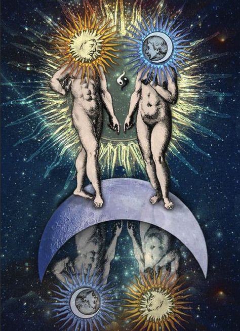 Anima And Animus, Alchemy Art, Esoteric Art, Psy Art, Hold Hands, Shiva Shakti, Falling Stars, Occult Art, Tarot Art