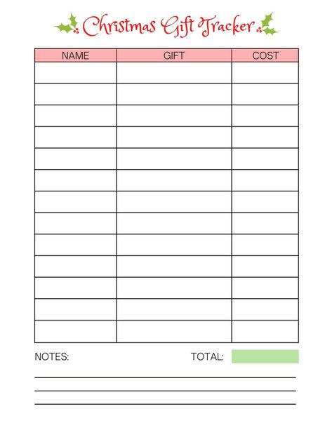 Christmas Gift Tracker Printable | Etsy Christmas Gift Tracker, Holiday Shopping List, Gift Tracker, Christmas Organization, Holiday Games, Budget Shopping, Budget Tracker, Tracker Printable, Holiday Planning