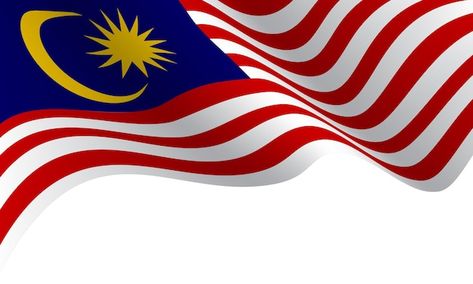 Malaysia flag wave flying on white backg... | Premium Vector #Freepik #vector #nationality #flag-wave #national-day #blue-flag Flag Malaysia, Bendera Malaysia Art, Malaysia Flag Background, Malaysia Flag Aesthetic, Malaysian Flag, Malaysia Flag, Flag Drawing, Circle Clipart, Floral Wallpaper Iphone