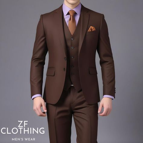 Dark Brown Suit Men, 3 Piece Suits For Men, Dark Brown Suit, Brown Suits For Men, Groom Suits, Suit Groom, Wedding Suits Groom, Tailored Suit, Brown Suits