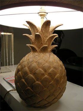 Charlotte Coote lamp.  This one is in my room at chambers. Charlotte Coote, Pineapple Lamp, In My Room, My Room, House Stuff, Lamp Bases, Decorative Jars, House Ideas, Pineapple