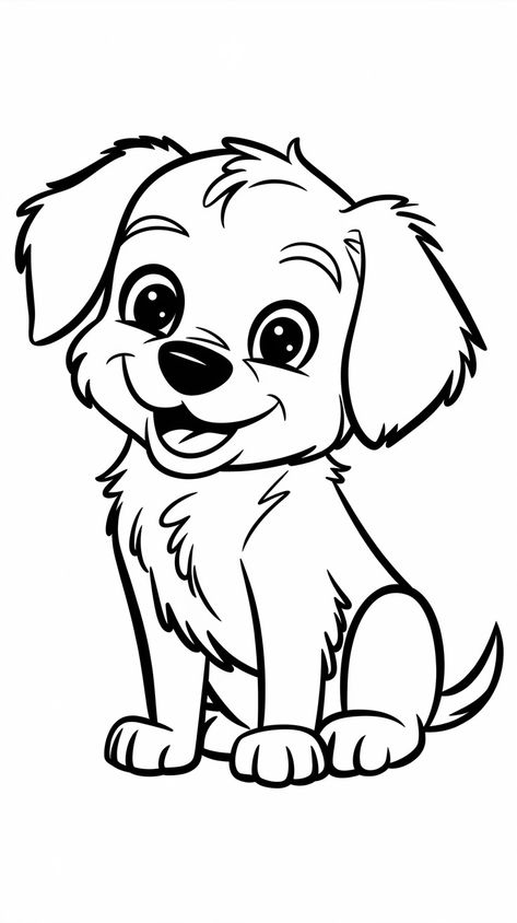 30 Puppy Coloring Pages: Adorable Fun for Little Artists - Oh La De Types Of Puppies, Simple Coloring Pages, Puppy Coloring Pages, Free Puppies, Marker Paper, Adventure Theme, Calming Activities, Dog Coloring Page, Cat Coloring Page