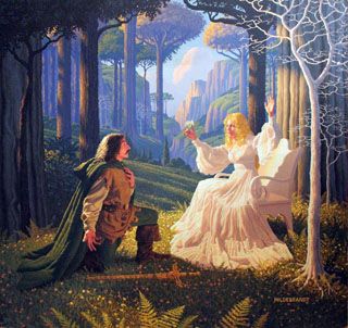 Tolkien Calendar March 1977 Gift of Galadriel, Brothers Hildebrandt Brothers Hildebrandt, Tim Hildebrandt, Greg Hildebrandt, Julie Bell, Minas Tirith, John Howe, Tolkien Books, Tolkien Art, Boris Vallejo