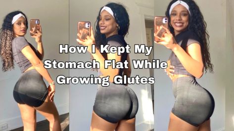 Glutes , stomach flat , how to keep you stomach flat How To Gain Weight But Keep A Flat Stomach, How To Keep A Flat Stomach, How To Make Hips Wider, Growing Glutes, Girls Stomach, Stomach Flat, Body Recomposition, Big Stomach, Get A Flat Stomach