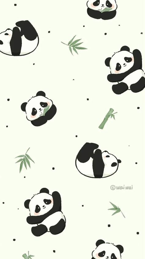 Panda Illustration Design, Cher Wallpapers, Panda Bears Wallpaper, Panda Theme, Happy Panda, Bear Panda, Panda Pattern, Good Vibes Quotes, Coord Sets