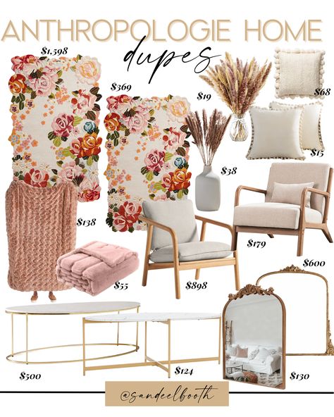 Anthropologie Eclectic Home, Anthropologie Decor Inspiration, Anthro Inspired Living Room, Anthro Home Style, Cottage Rugs Living Room, Anthropologie Inspired Office, Anthro Living Room, Anthropology Living Room, Anthropologie Style Home