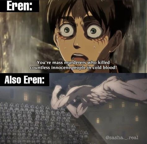 Attack On Titan Memes Funny Hilarious, Aot Funny, Attack On Titan Series, Eren Aot, Attack On Titan 2, Aot Memes, Attack On Titan Comic, Eren X Mikasa, Attack On Titan Funny