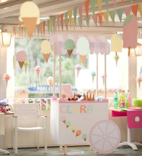 Summer Ice Cream Party, Ice Cream Birthday Party Theme, Ice Cream Month, Ice Cream Kids, Ice Cream Party Theme, Ice Cream Sundae Bar, Ice Cream Birthday Party, Ice Cream Theme, Ice Cream Social