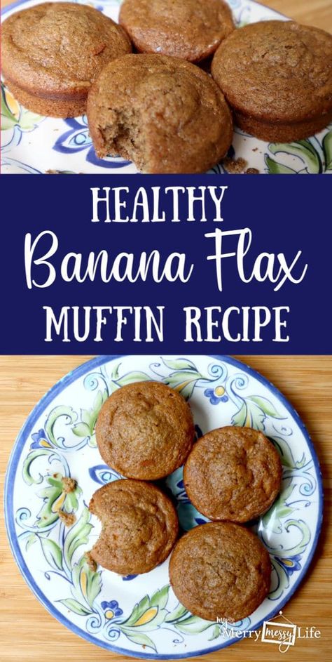 Here’s a recipe for delicious and hearty banana flax muffins that your family is sure to enjoy! And you can feel good knowing they are getting a nutritious muffin recipe that isn’t loaded with sugar or artificial ingredients. #bananaflaxmuffins #homemadebananamuffins #glutenfreebananamuffinrecipe #healthybananaflaxmuffins Homemade Banana Muffins, Flax Muffins, Messy Life, Gluten Free Living, Gluten Free Eating, 140 Pounds, Muffin Recipe, Banana Healthy, Sugar Cravings