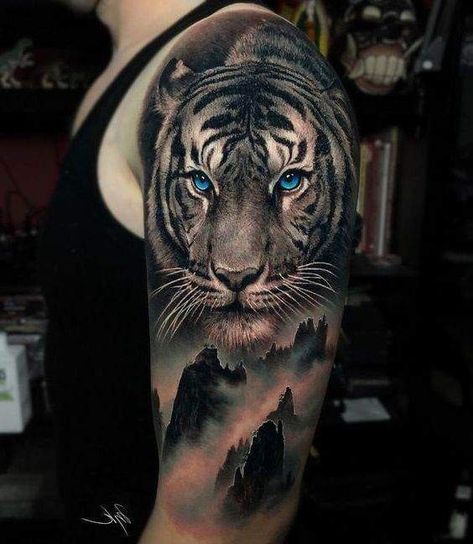 Mens Tiger Tattoo, Tiger Hand Tattoo, Fenrir Tattoo, Tiger Face Tattoo, Tiger Head Tattoo, Japanese Tiger Tattoo, Tiger Tattoo Sleeve, Big Cat Tattoo, Animal Sleeve Tattoo