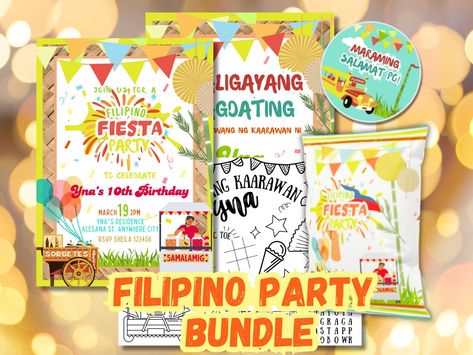 Filipino Fiesta Theme, Fiesta Theme Birthday Party, Filipino Gift Ideas, Filipino Party, Fiesta Themed Party, Birthday Giveaways, Fiesta Theme Party, Party Welcome Sign, Fiesta Theme