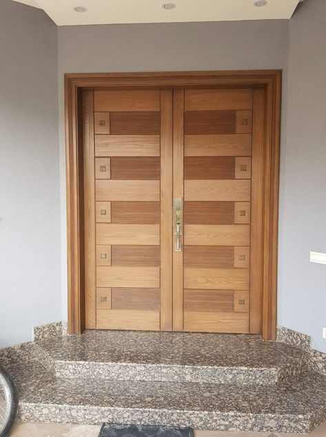 Balcony Double Door Design, Main Double Door Design Wood, Main Door Double Door Designs, Main Double Door Design, Double Door Design Wood, Main Double Door, Wooden Double Front Doors, Storage Furniture Design, Balcony Door