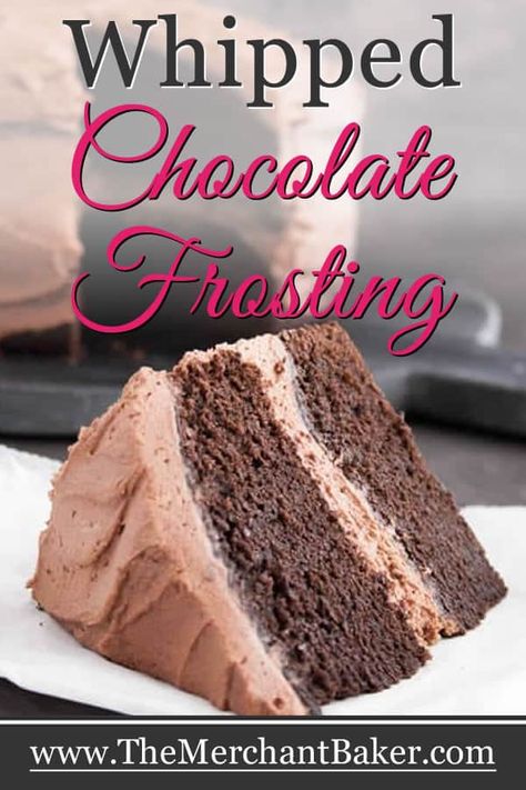 Light Chocolate Frosting, Whipped Chocolate Frosting, Chocolate Icing Recipes, Homemade Whipped Cream Recipe, Whipped Cream Cheese Frosting, Fluffy Frosting, Icing Recipes, Blackberry Syrup, Fluffy Light