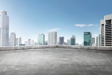 The roof of building with skyscrapers vi... | Premium Photo #Freepik #photo #business #city #building #cloud Anime City, Blur Photo Background, City Sky, Building Roof, Retro Background, Photoshop Plugins, Photo Editing Tutorial, Photo Background Images, Cartoon Background