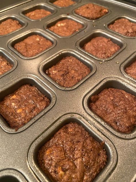 Brownie Bites – In Patti's Place Brownies In Pampered Chef Brownie Pan, Pampered Chef Brownies, Pampered Chef Brownie Bite Pan Recipes, Brownie Pan Recipes, Pampered Chef Brownie Pan Recipes, Brownie Quest, Pampered Chef Brownie Pan, Mini Brownie Bites, Keto Snacks Easy