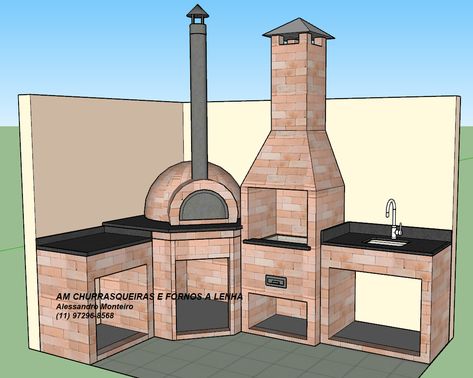 Outdoor Cooking Fireplace, Outdoor Grill Diy, Grey Farmhouse, Pizza Oven Outdoor Kitchen, Brick Bbq, Outdoor Barbeque, Outdoor Fireplace Designs, Outdoor Kitchen Plans, Outdoor Bbq Kitchen