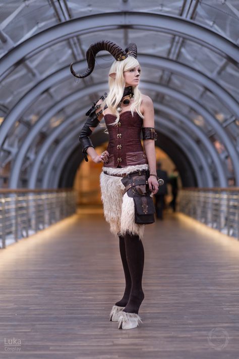 Luka Cosplay Steampunk Faun Satyr Costume, Faun Costume, Moda Steampunk, Diy Kostüm, Style Steampunk, Steampunk Cosplay, Fantasy Costumes, Best Cosplay, Steampunk Fashion