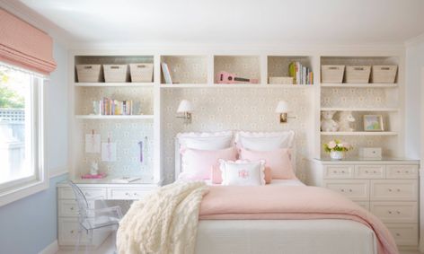 Bedroom Built Ins, Girls Room Design, Pink Girl Room, Kids Interior Design, Big Girl Bedrooms, Teen Girl Room, Gorgeous Bedrooms, Bedroom Idea