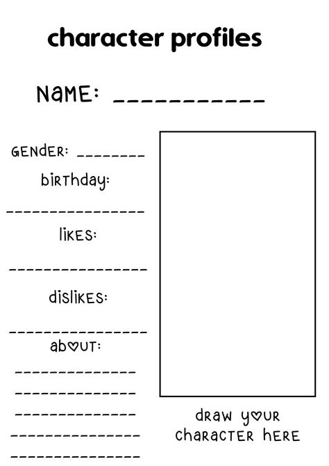 Story/comic planner + character profile template Character Profile Template, Comic Template, Minecraft Images, Profile Template, Novel Characters, Character Profile, Art Corner, Webtoon Comics, Novel Writing