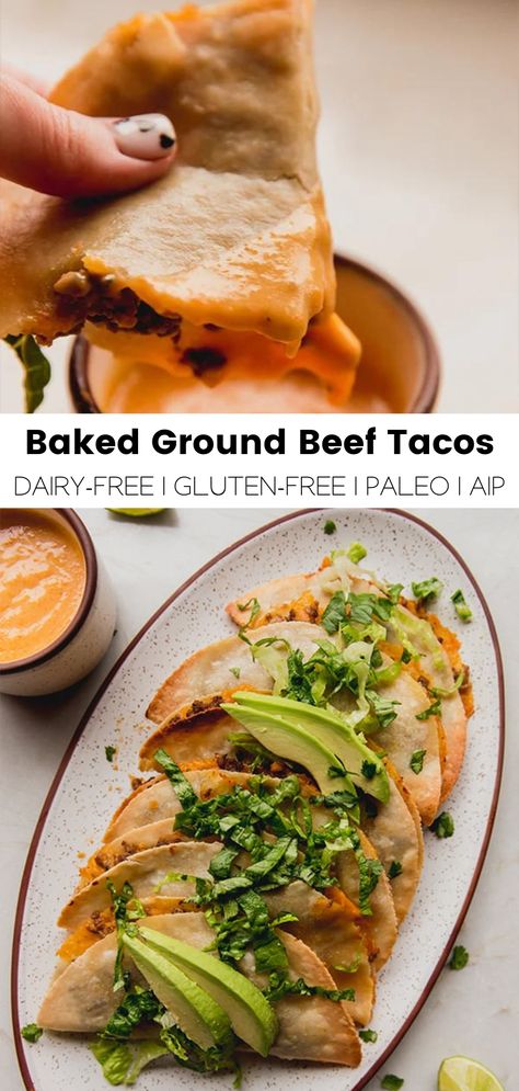 Gluten Grain Dairy Free Recipes, Gluten And Dairy Free Beef Recipes, Paleo Beef Dinner Recipes, Gluten Free Dairy Free Tacos, Ground Beef Aip Recipes, Gluten Free Dairy Free Ground Beef Recipes, Anti Inflammation Recipes Ground Beef, Tacos Beef Ground, Aip Ground Beef Recipes