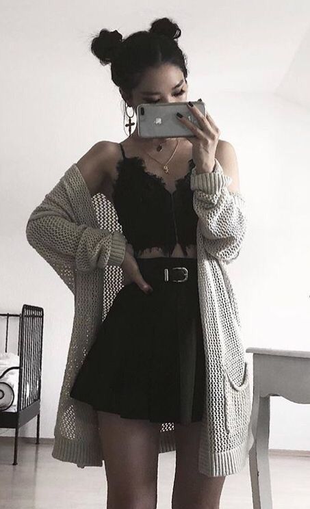 Grunge Style Outfits, Casual Night Out Outfit, Korean Fashion Outfits, Pinterest Outfits, Alternative Outfits, Date Outfits, 가을 패션, Edgy Outfits, Mode Inspiration