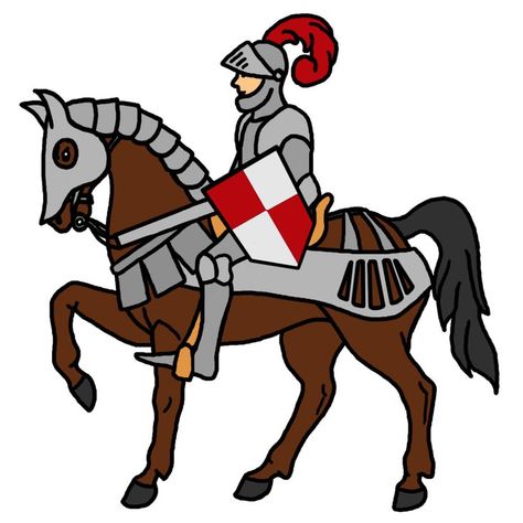 Pin by veronica munoz on For Kids | Pinterest Horse Clip Art, Knight On Horse, Dibujo Simple, A Knight's Tale, Knights Helmet, Horse Armor, Free Clipart Images, History For Kids, Alvin And The Chipmunks