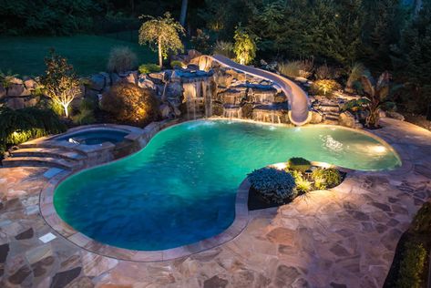 Swimming Pool Pictures, Outdoor Fireplace Designs, Luxury Swimming Pools, Pool Picture, Luxury Pools, Dream Pools, Swimming Pools Backyard, Beautiful Pools, Custom Pools