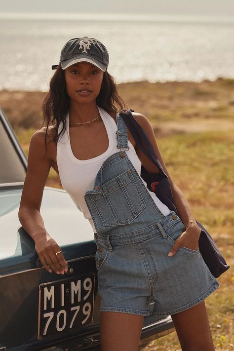 Pilcro Denim Micro Overalls curated on LTK Shorts Overalls Outfit, Denim Jumper Outfit, Short Overalls Outfit, Jean Overall Outfits, Overalls Outfit Short, Overalls Outfit Summer, Overall Shorts Outfit, Shortalls Outfit, Wardrobe List