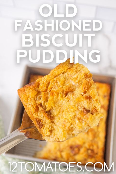 Old-Fashioned Biscuit Pudding Cold Biscuit Pudding Recipe, Biscuit Bread Pudding Recipe, Throwback Recipes, Biscuit Pudding Recipe, Biscuit Bread Pudding, Biscuit Pudding, Old Fashioned Bread Pudding, Easy Recipies, Cookie Recipes From Scratch