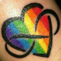 Pride ink Rainbow Heart Tattoo, Gay Pride Tattoos, Tattoo Sister, Lgbt Tattoo, Gay Tattoo, See Tattoo, Pride Tattoo, Colorful Tattoos, Rainbow Tattoos