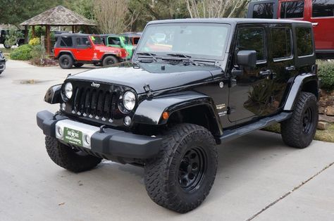 2014 Black Jeep Wrangler Unlimited Sahara JK - Automatic, 40k miles, Suspension Lift w/35" Mud Terrains,$35,995..... http://www.selectjeeps.com/inventory/view/8948701/2014-Jeep-Wrangler-Unlimited-4WD-4dr-Sahara-League-City-TX Black Jeep Wrangler Unlimited Sahara, Black Jeep Wrangler Unlimited, Jeep 2014, Black Jeep Wrangler, League City Texas, Wrangler Unlimited Sahara, 2014 Jeep Wrangler, Jeep Wrangler Unlimited Sahara, Black Jeep