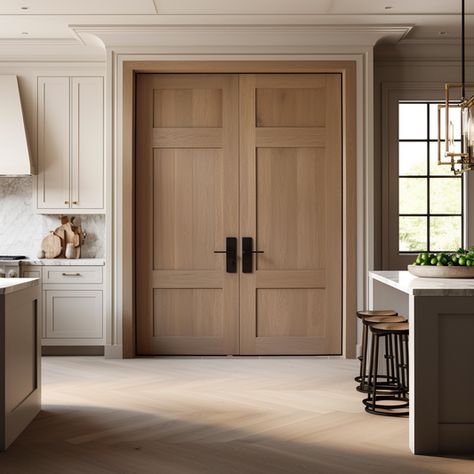 Interior Doors – Timber & Hutch Modern Rustic Doors Interior, Stained Interior Doors Farmhouse, Old World Doors, Paneled Interior Doors, Solid Wood Front Door No Windows, Wood Stained Interior Doors, French Doors Exterior Entrance, White Oak Interior Doors, Butler Door