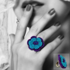 Crochet Ring, Crocheted Jewelry, Crochet Rings, Jewelry Crochet, Crochet Clothing And Accessories, Crochet Jewelry, Jewelry Ring, Crochet Clothes, Crochet Earrings