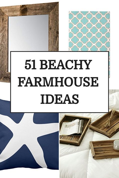 Get a rustic and beachy look with these beachy farmhouse ideas for your home. I grew up in California. What I remember the most is the smell of ocean in my hair and sand in between my toes whenever I headed inside. I would spend all day at the beach and now, as a grown-up […] Beach Rustic Decor, Beachy Farmhouse Decor, Beach Farmhouse Decor, Rustic Beach House Decor, Beach Cowboy, Beachy Farmhouse, Beach Farmhouse, Coastal Farmhouse Style, Beachy Art