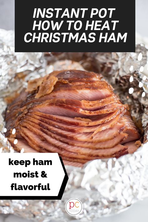 It’s amazing how heating spiral-cut ham in the pressure cooker keeps the meat so moist and flavorful! No more dried-out reheated ham on your table with this Instant Pot ham recipe that’s perfect for holiday meals from Easter to Christmas. #pressurecookingtoday #instantpot #christmashamrecipe #honeybakedham #reheatham #slicedhamreheat #reheathaminsatntpot Instant Pot Ham Recipe, Spiral Sliced Ham, Honey Baked, Recipes Instant Pot, Honey Baked Ham, Pot Recipes Easy, Honey Sauce, Instant Pot Pork, Baking With Honey