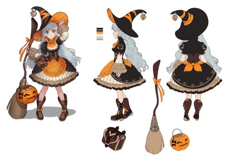 ArtStation - halloween witch, soyoong jun Witch Drawing, Witch Characters, Anime Witch, 일본 패션, Witch Design, 강아지 그림, Anime Halloween, Halloween Drawings, Witch Art