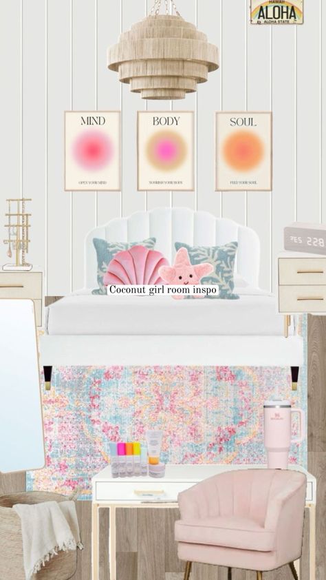 Coconut Girl Bedroom, Coconut Girl Room, Paisley Bedroom, Beachy Room Decor, Cowgirl Room, Preppy Bedroom, Beachy Room, Beach Room, Beach Bedroom