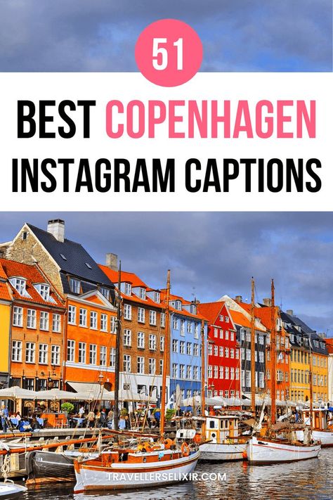 Best Copenhagen Instagram captions & quotes Copenhagen Captions, Denmark Quotes, Visiting Copenhagen, Copenhagen Instagram, Quotes About Life Short, Travel Puns, Instagram Captions Travel, Denmark Vacation, Puns Quotes