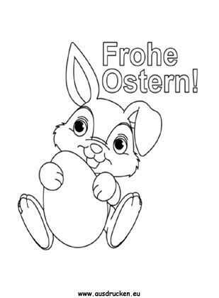 Ausmalbild Frohe Ostern zum Ausmalen. #Ausmalbilder | #Malvorlagen | #Ostern | #Osterhase | #Kindergarten | #Ostereier | #AusmalbilderOstern Easter Bunny Pictures, Easter Printable, Activities For Adults, Easter Printables, Easter Colors, Easter Gift, Greeting Cards Handmade, Summer Activities, Pin Collection